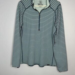 Patagonia Men’s Large Striped Capilene Mid-weight Zip Shirt